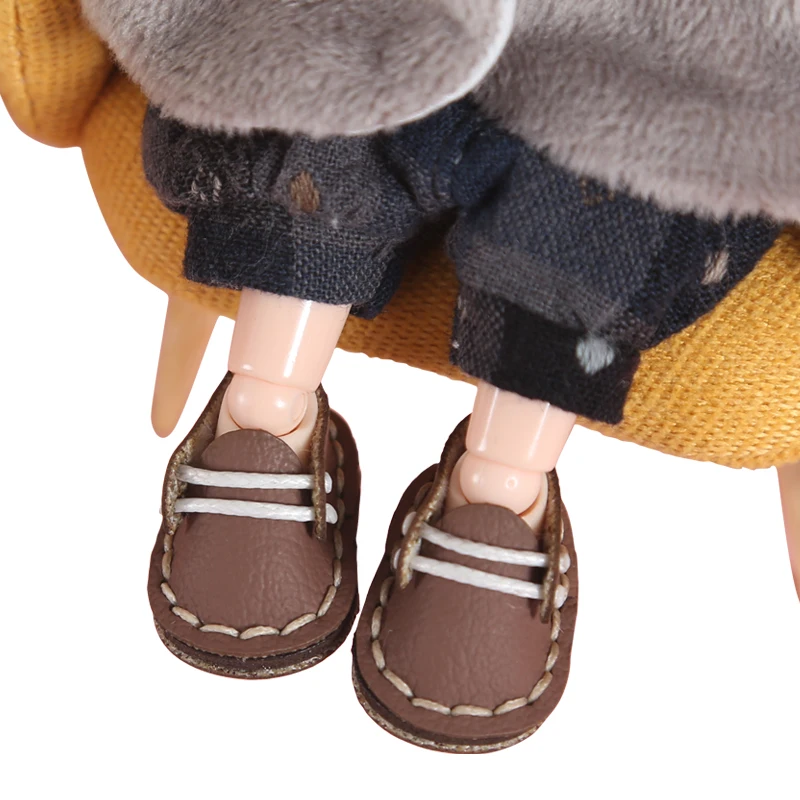 Кукольные туфли ob11 одежда для шарнирных кукол милая повседневная кожаная обувь