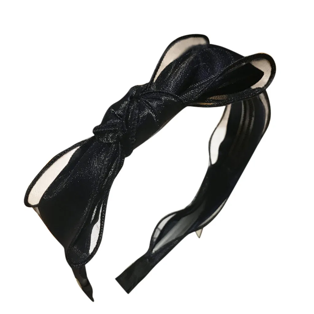 Женская повязка на голову обруч с крестиком капюшоном зубцами кружевным бантом