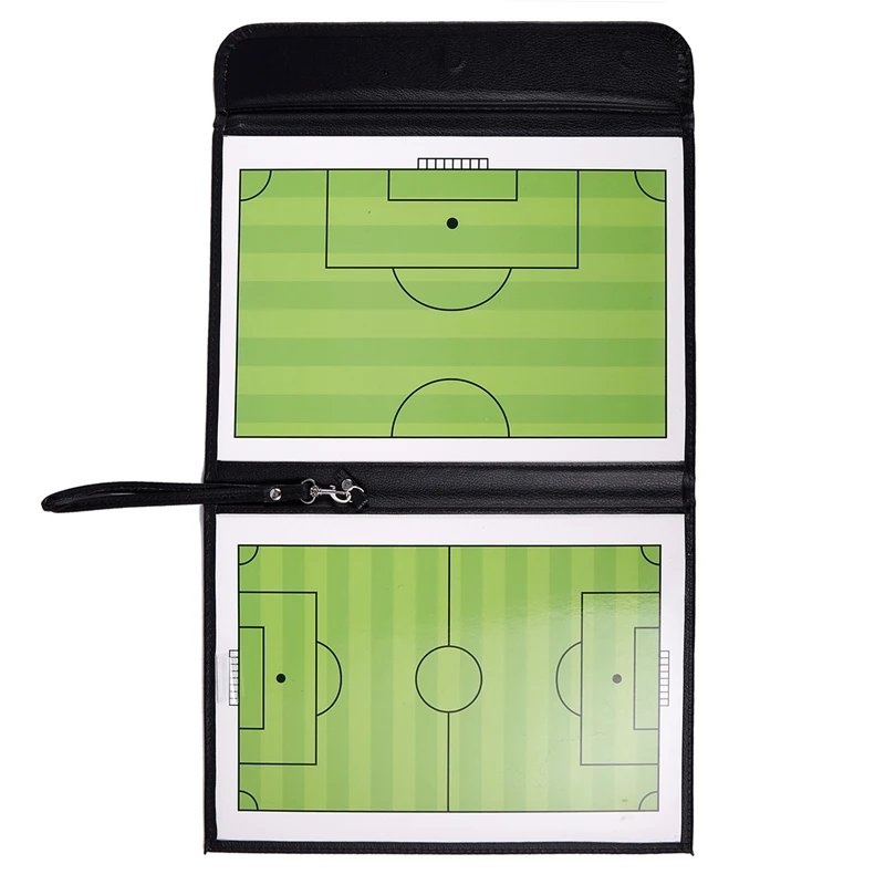 

Portable Trainning Assisitant Equipments Football Soccer Tactical Board 2.5 Fold Leather Useful Teaching Board