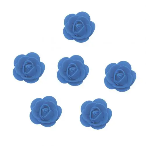 Royal Blue 500 шт Пена розы 3,5 см PE искусственный цветок? Для рукоделия Медведь кукла плюшевый мишка для свадьбы плесень PE Роза аксессуары в виде мишки Декор Валентина G - Цвет: Royal Blue