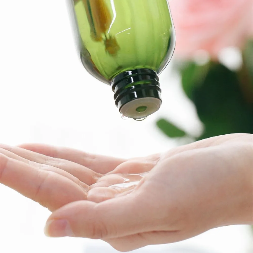 

Sheenirs 6pcs 100ml 3.33oz Plastic round shoulder bottle with aluminum cover Disposable clear PET plastic bottle with screw cap