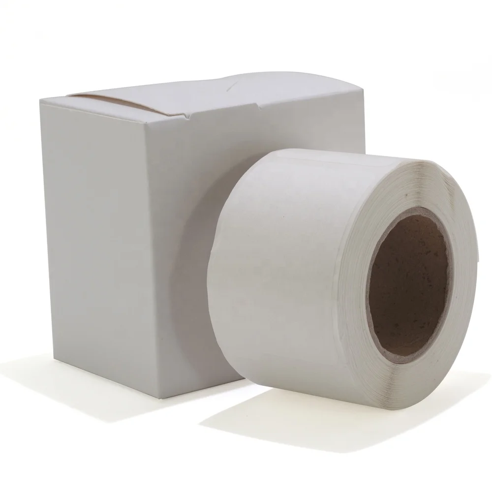 

Blank White 1 9/16 x 2 3/8 Inch (40mm x 60mm) Dissolvable Labels for Food Rotation Prep roll of 250