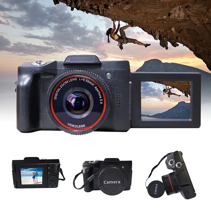 Цифровая видеокамера Full HD 1080P 16MP с широкоугольным объективом для YouTube Vlogging NK-Shopping |