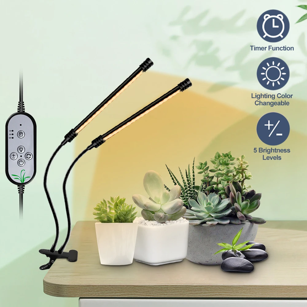 USB завода светать светильник солнечный полный спектр белого ing Настольный зажим