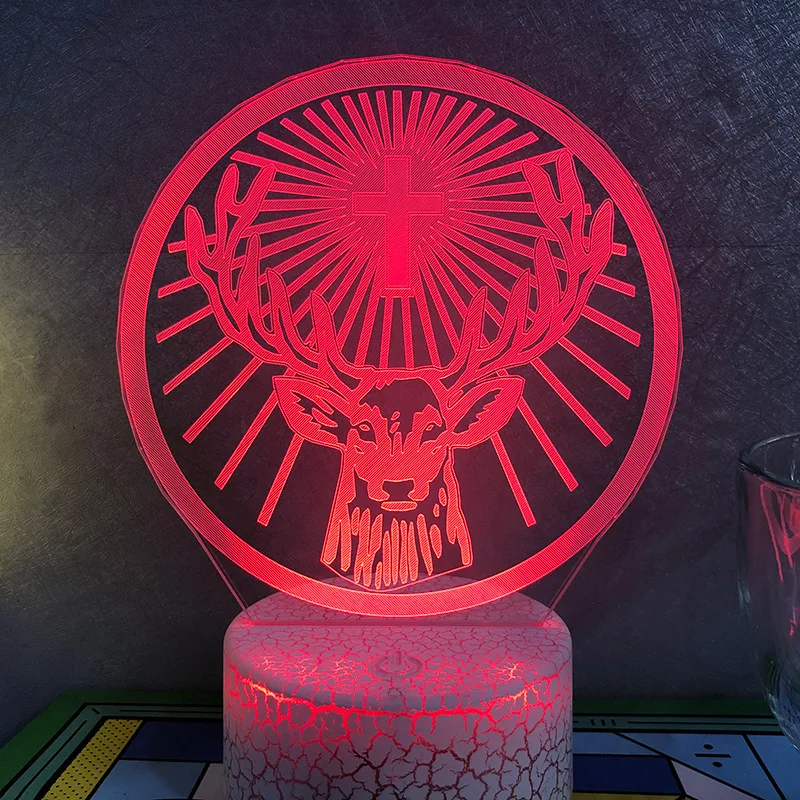 Лидер продаж 3D цветной сенсорный ночник Лось для детской спальни креативное