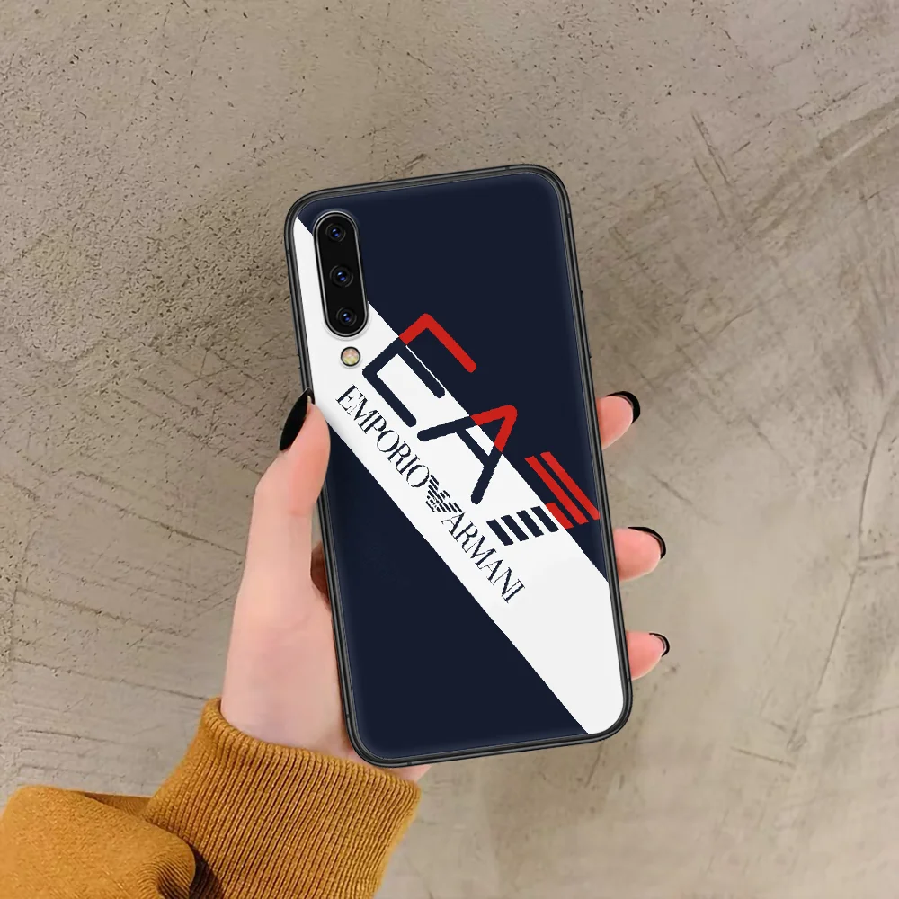 

Italy brand EA7 Phone Case For Samsung Galaxy A 3 5 7 8 10 20 20E 21S 30 30S 40 50 51 70 71 black Coque Tpu Bumper Soft Shell