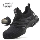 Новые мужские защитные ботинки со стальным носком, защита от ударов, модные повседневные кроссовки, защитная обувь