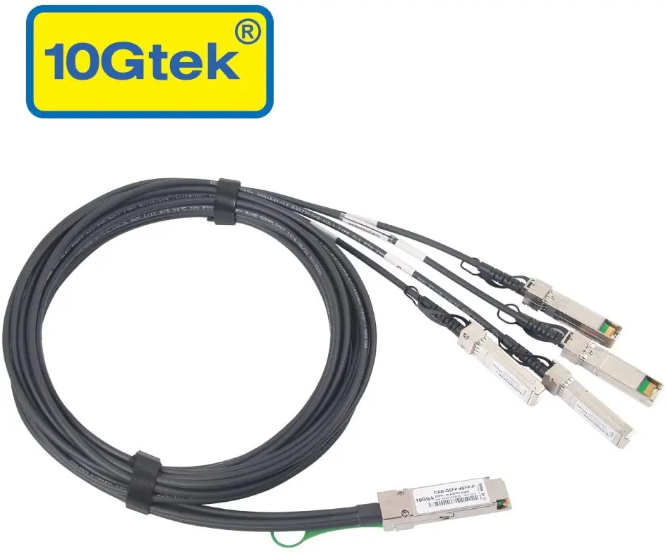 40G QSFP+ to 4xSFP+ Breakout DAC - 40GBASE-CR4 Passive Direct Attach Copper Twinax QSFP to SFP Cable for Cisco QSFP-4SFP10G-CU3M