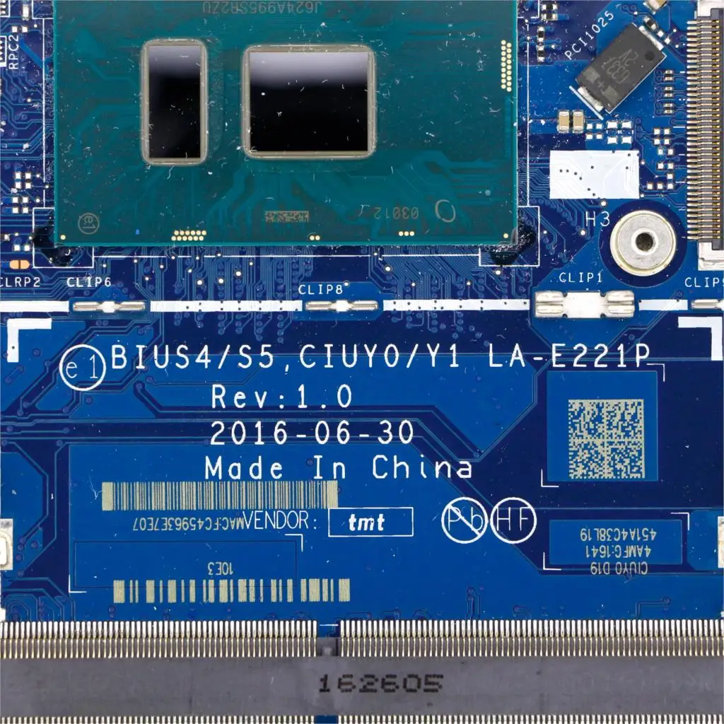 5B20M32754-Дискретная материнская плата BIUS4/S5 CIUY0/Y1 LA-E221P w/ i5-7200U + R5 M330 V2G для Lenovo Yoga 510-14ikb |