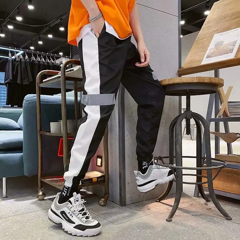 2019 мужские свободные штаны для бега в стиле хип-хоп шаровары мужская спортивная