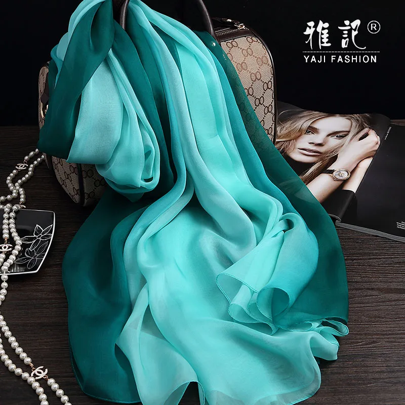 Натуральный шелк шарфы длинные 100% из Ханчжоу квадратный шарф для женщин 020 бренд