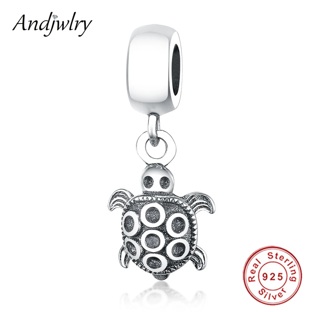 

Authentic 925 Sterling Silver Charm Animal Tortoise Dangle Charm Fit Pandora Charms Bracelet Original Silver 925 DIY Jewelry