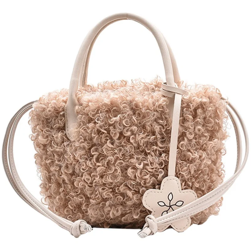 

Elegant Female Tote Bucket Bag 2020 New High-quality Soft Plush Women's Designer Handbag High capacity Shoulder Messenger Bag