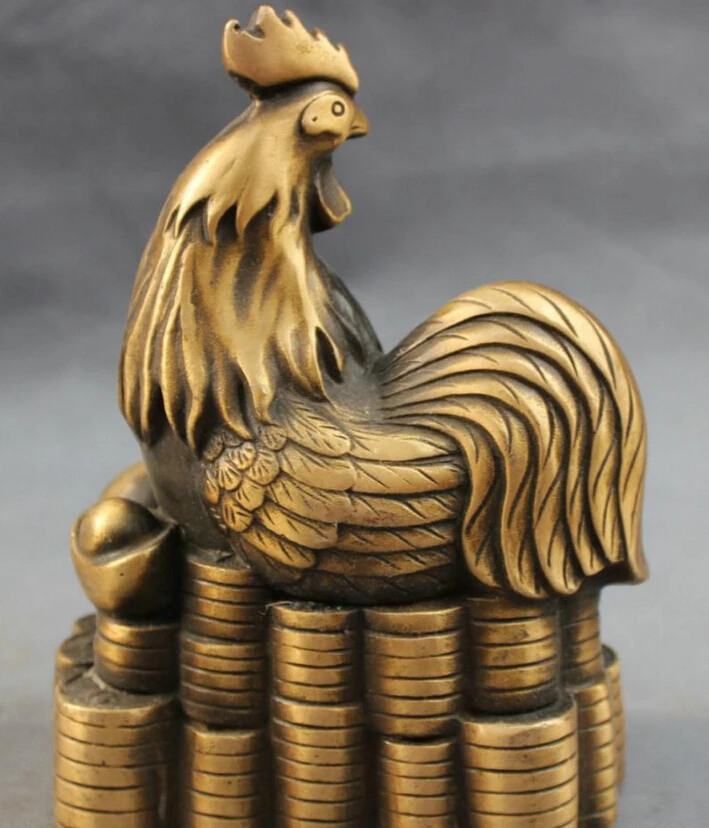 Voge gem S2417 китайская Бронзовый народный Зодиак для богатства с юаньбао монетами