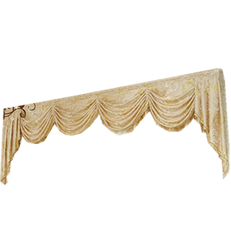 beige Valance Европейская пасторальная тонкая ткань с вышивкой занавеска вуаль занавеска Эстетическая затеняющая ткань занавеска для гостиной - Цвет: beige Valance
