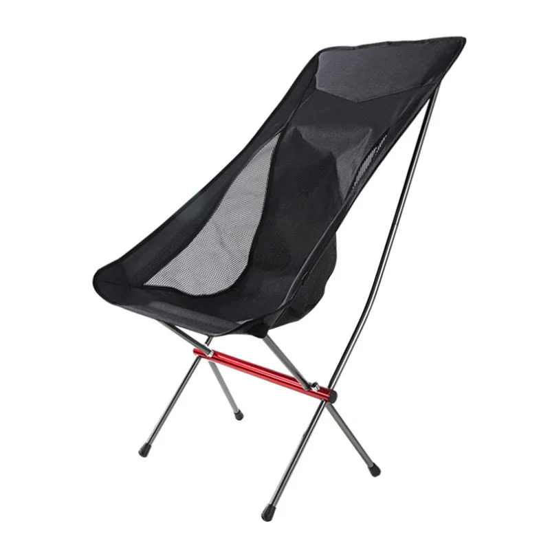 저렴한 야외 휴대용 접이식 의자 초경량 하이 백 문 의자 스토리지 가방 접이식 등받이 데크 의자 캠핑 낚시