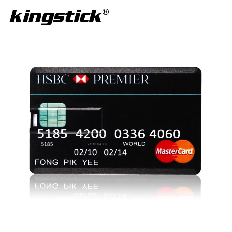 Новая Водонепроницаемая Супер тонкая Кредитная карта 128 Гб 64 USB флеш накопитель 32