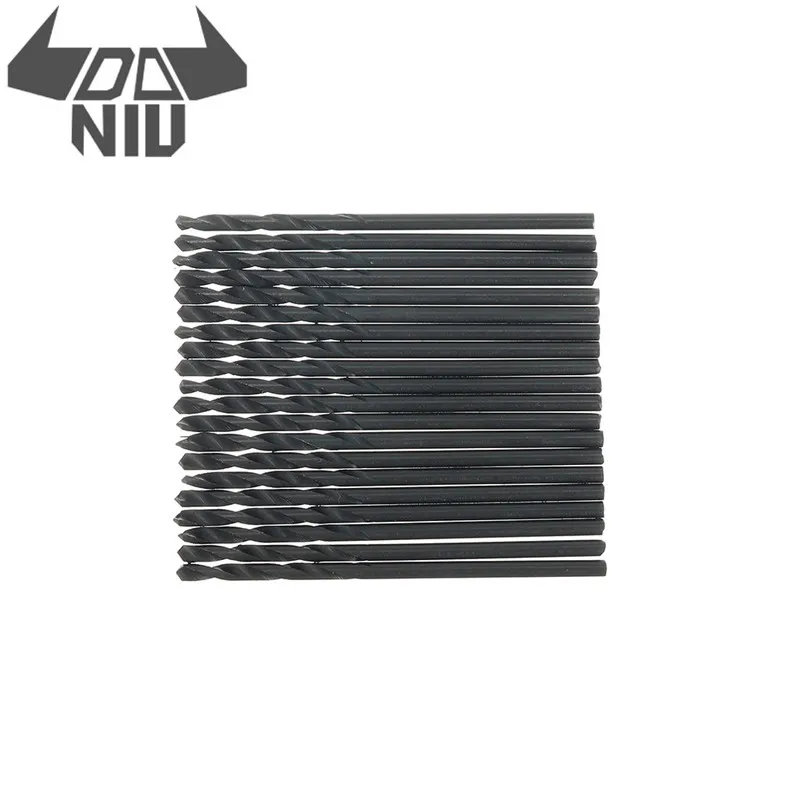 

DANIU 100pcs 1/2/3/4/5mm Twist Drill Bits Set HSS Straight Shank Black Coated Woodworking Drill Bits Power Tool Accessories