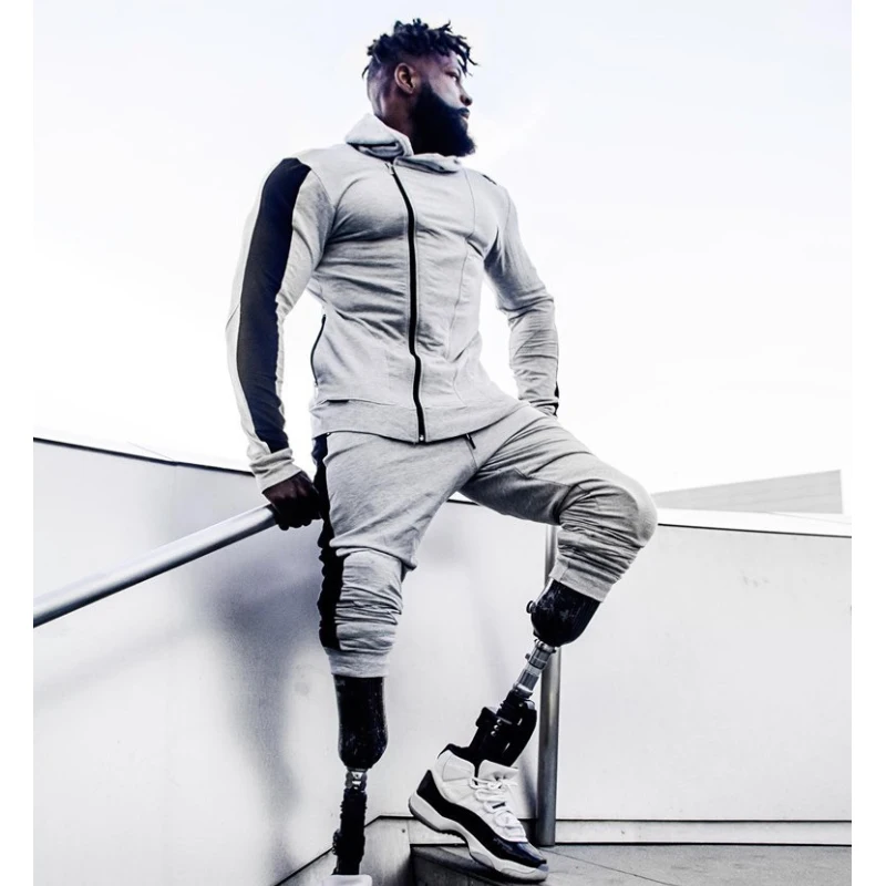 Мужские спортивные костюмы для бега бодибилдинга толстовки + штаны мужские