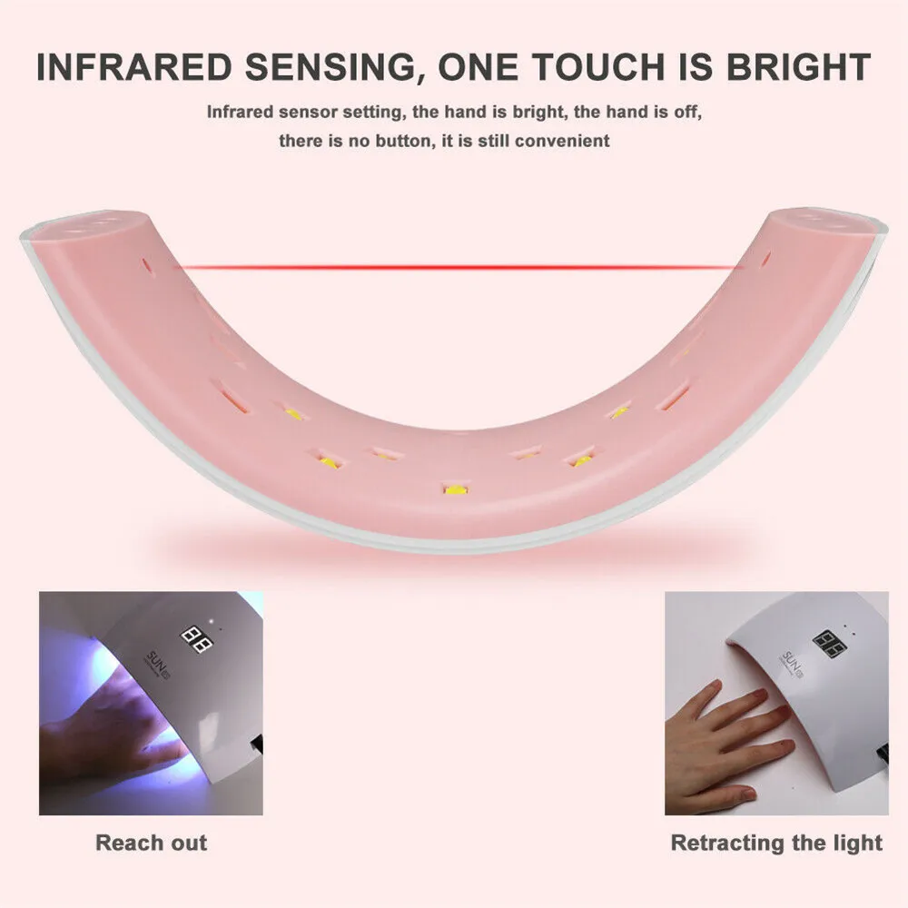 

Electric Nail Drye Gel Nail Lamp UV Lamp Mini Nail Tool Phototherapy Machine For Manicure Smart Sensor Dryer All Gel Nail Polish