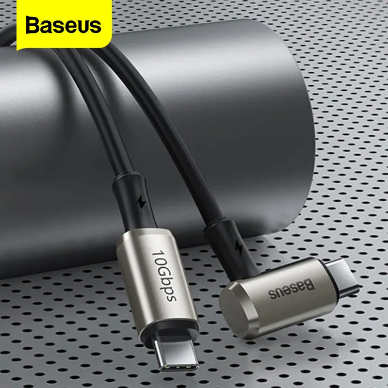 

Кабель Baseus PD 3,1 100 Вт с USB Type C на Type C для быстрой зарядки 4,0, шнур для быстрой зарядки для MacBook iPad Pro 4K @ 60 Гц, USB-C Type-C кабель