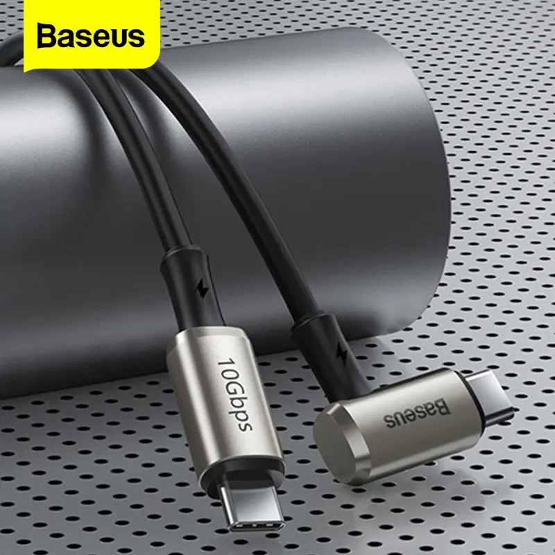 Кабель Baseus PD 3 1 100 Вт с USB Type C на для быстрой зарядки 4 0 шнур MacBook iPad Pro 4K @ 60 Гц USB-C Type-C