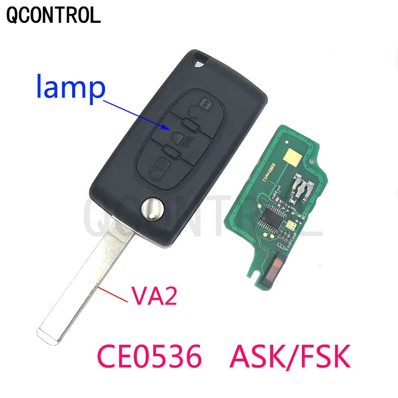 Q CONTROL Автомобильный Брелок дистанционного управления с ключом ID46 чип для PEUGEOT