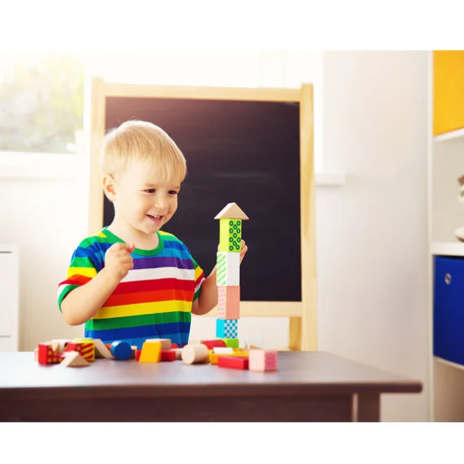 

Wooden Intelligence Children's Block Toy 62 Tablets In Barreled Urban Traffic Scene Building Blocks