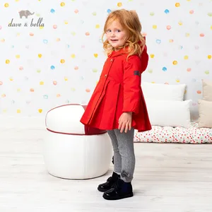 DBM16055 dave bellaзимнее модное однотонное пуховое пальто с капюшоном для маленьких девочек Детская стеганая куртка на 90% утином пуху