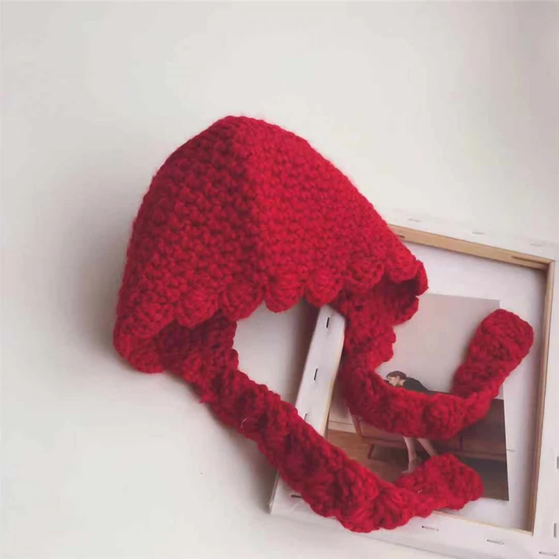 red 0-3Yrs для новорожденных хлопковые шапочки для детей Трикотажные пшеницы дизайнерская футболка для мальчиков и девочек Шапки детские зимние шапки детский чепчик шапки для детей на осень-зиму; baby muts - Цвет: red