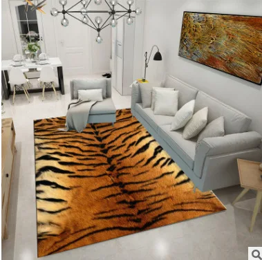 Коврик с 3D принтом животных текстура прикроватный столик для гостиной спальни