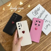 cute candy color 3d heart silicone protective phone case for huawei p3040 mate3040 nova7 pro shockproof soft rubber cover skin