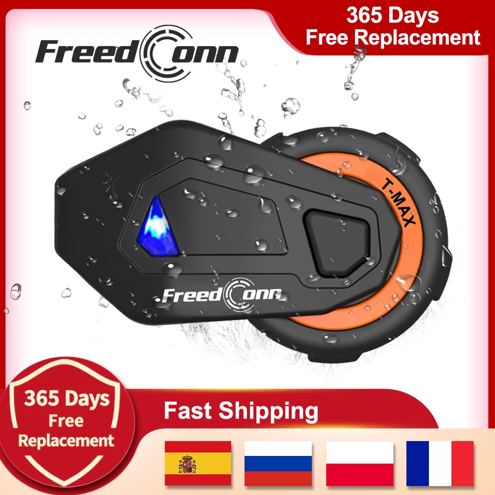 Freedconn T-MAX E мотоцикл 1000M 6 Riders Group говорящий шлем система внутренней связи по Bluetooth