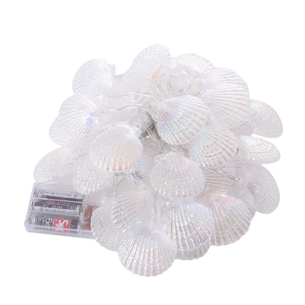 

3M/6M/10M Warm White Sea Shell String Light Holiday lamp Handmade Indoor Christmas Tree Wedding party Home Decoration Battery