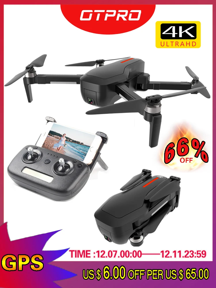 OTPRO новый телефон с GPS 1080P WiFi камера FPV XC7 Радиоуправляемый Дрон бесщеточный