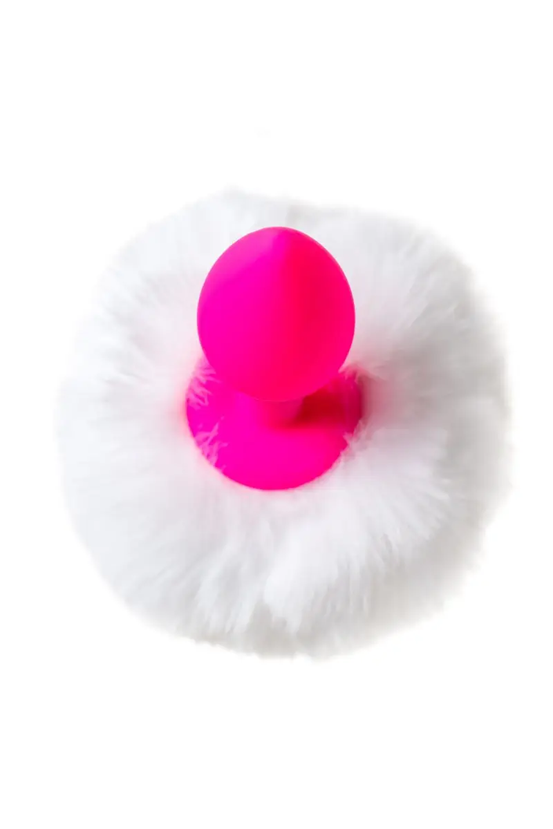 Pink butt sleeve sweet bunny white fluffy tail plug anal | Anal Sex Toys