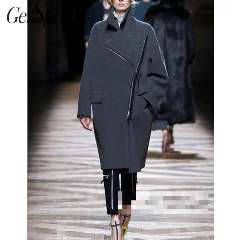 Getвесеннее Женское зимнее пальто шерстяное кашемировое свободная длинная Зимняя