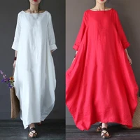 2022 summer autumn plus size dresses women m 5xl loose long vintage dress boho shirt dress maxi robe fashion female