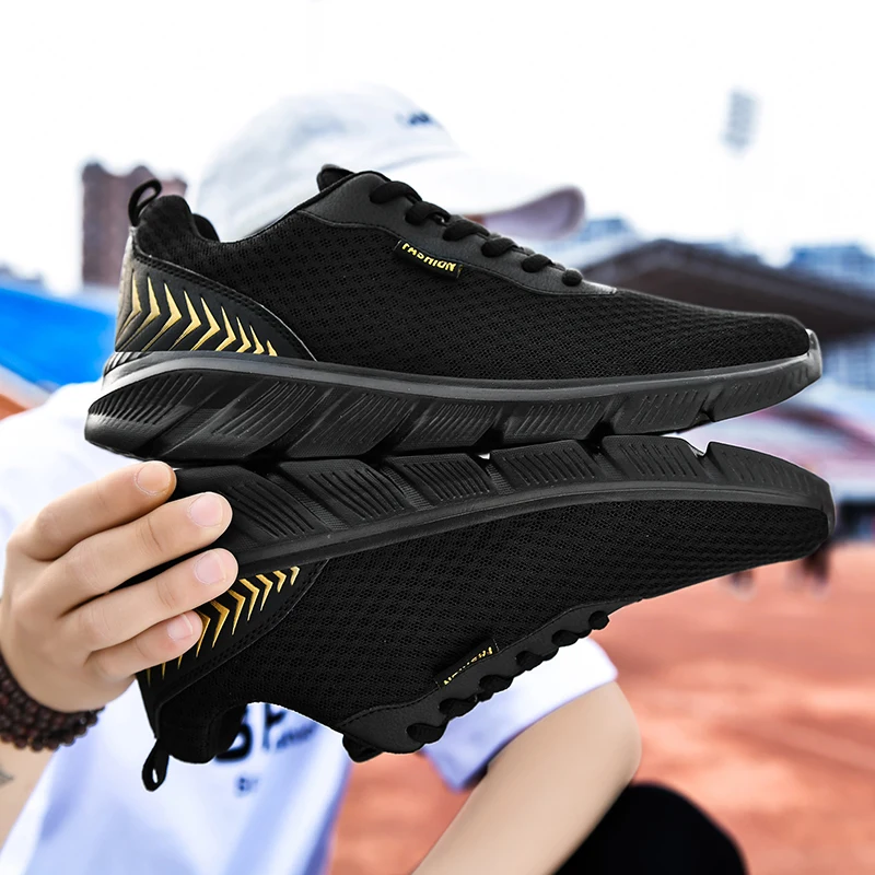 

New Men's Super Light Weight Sneakers Men Running Shoes 48 Breathable Athletic Outdoors Sport Shoes Trainers Lace-up KH052X