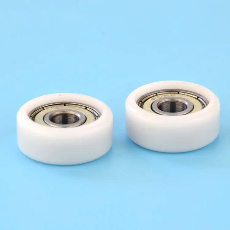 608ZZ подшипник с покрытием плоский ролик POM пластиковые колеса движущийся шкив