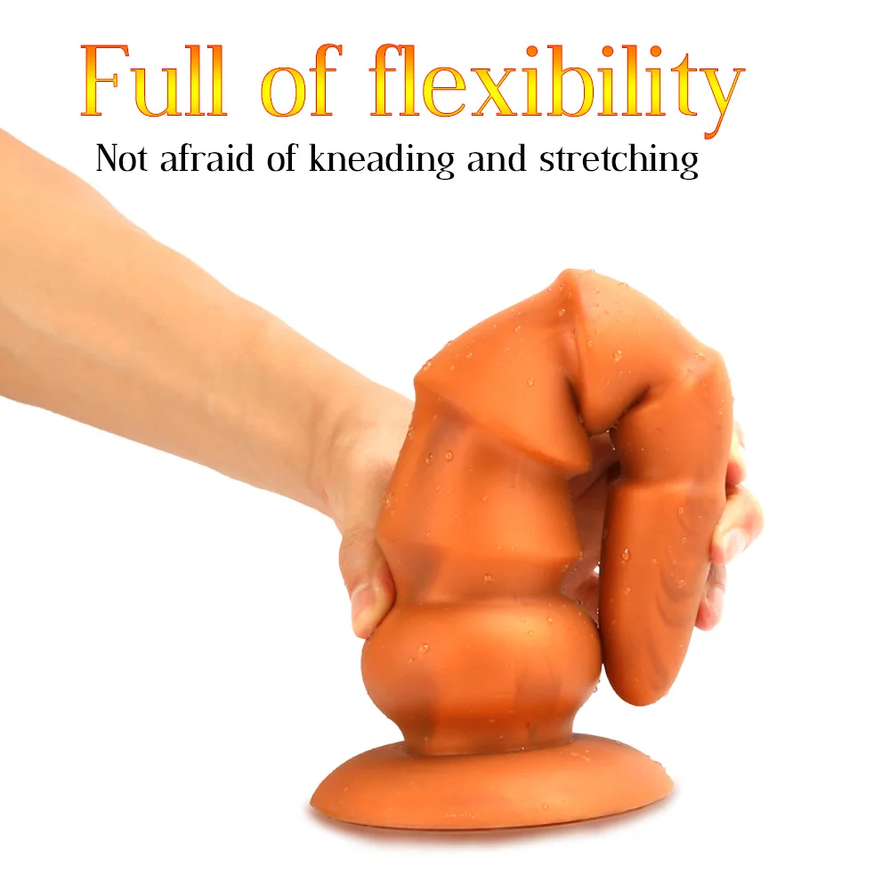 Мягкий большой длинный Анальная пробка фаллоимитатор Silcone гибкие анальные