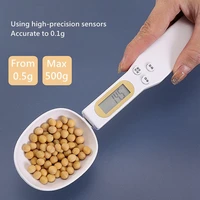 500g0 1g portable lcd digital kitchen scale measuring spoon gram usbelectronic spoon weight volume food scale kitchen tools