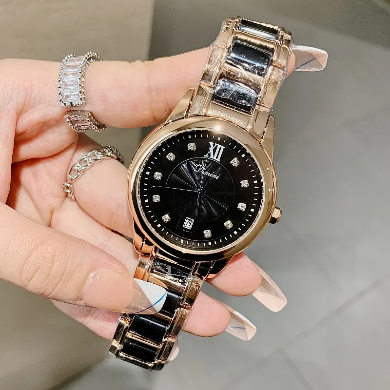 Fashion Ladies Watch Luxury Ceramic Rose Gold Women Watches Diamond Female Quartz Wristwatches Relogio Feminino Zegarek Damski