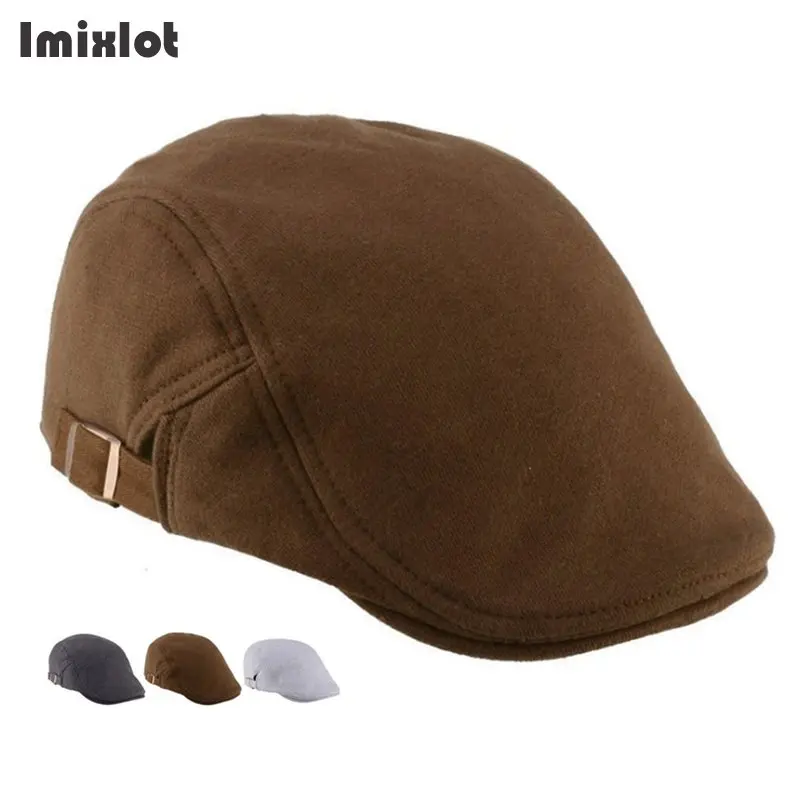 

Осенне-зимняя мужская кепка, головные уборы, береты в европейском и американском стиле, повседневные хлопковые плоские кепки с улучшенным р...