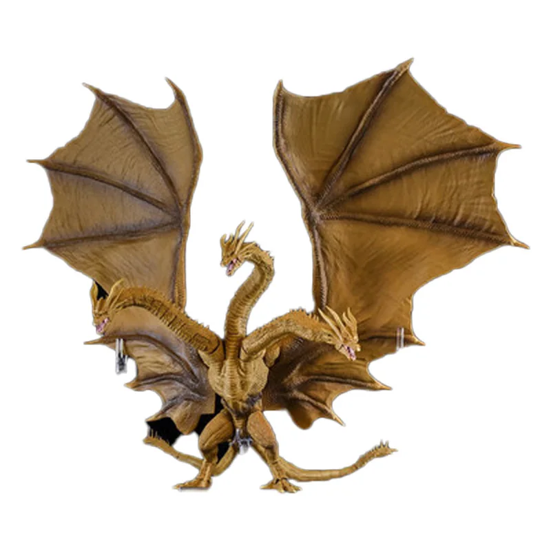 2019 Новая версия фильма Gojira с 3 головками золотой дракон король подвижная фигурка