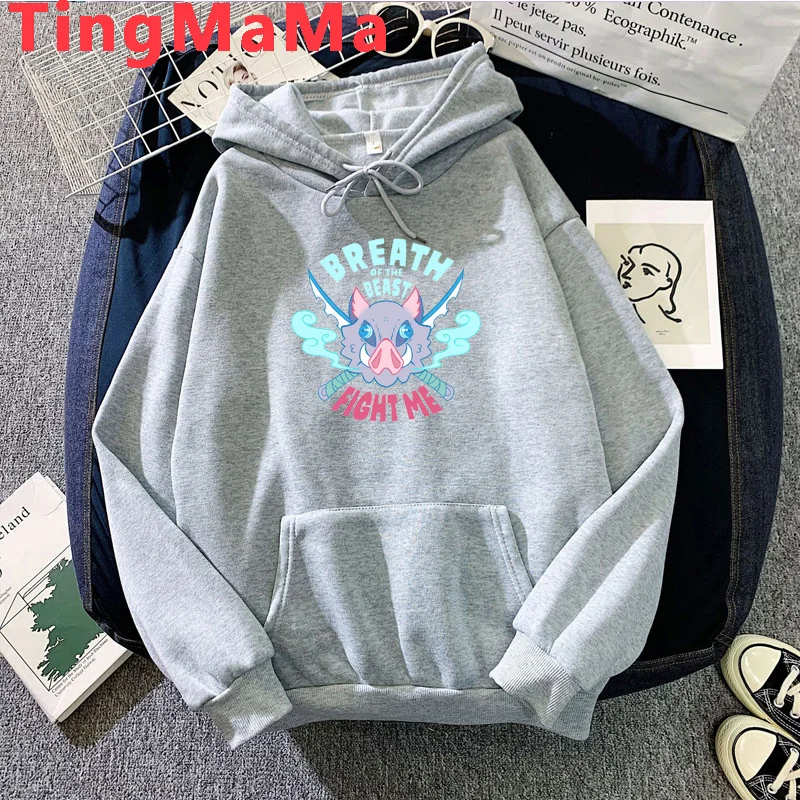 

Demon Slayer Kimetsu No Yaiba Tanjirou Kamado hoodies female plus size Oversized female pullover 2020