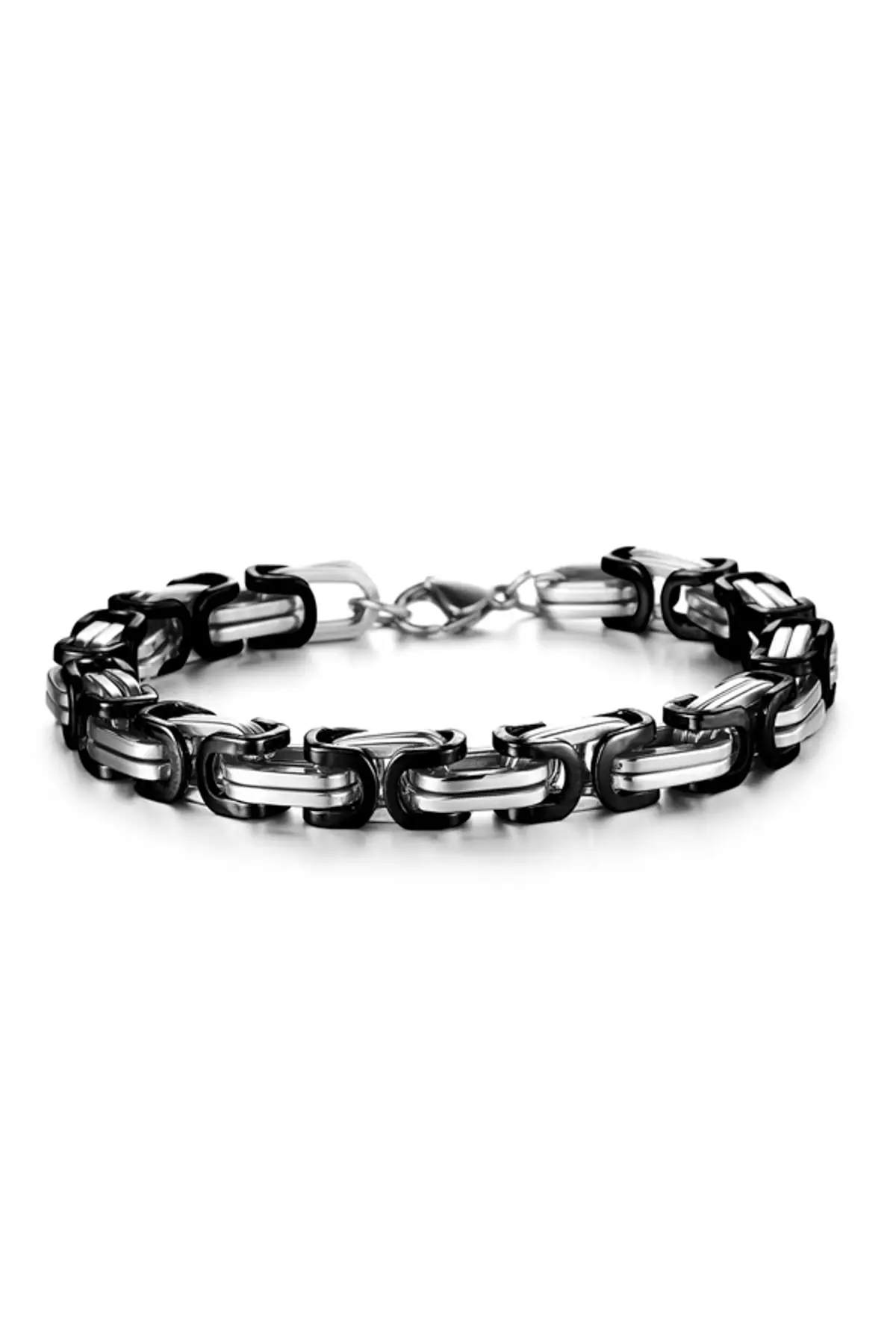 

Male Gray Stainless Steel Thick King Model 8 Mm. Wristband