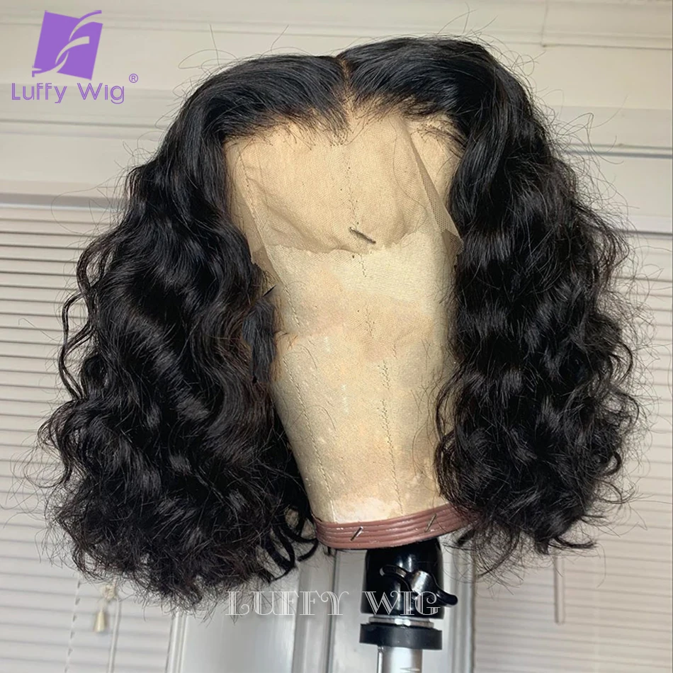 Парик Luffywig женский бразильский со шнуровкой спереди 13x6 Hd свободные кудрявые