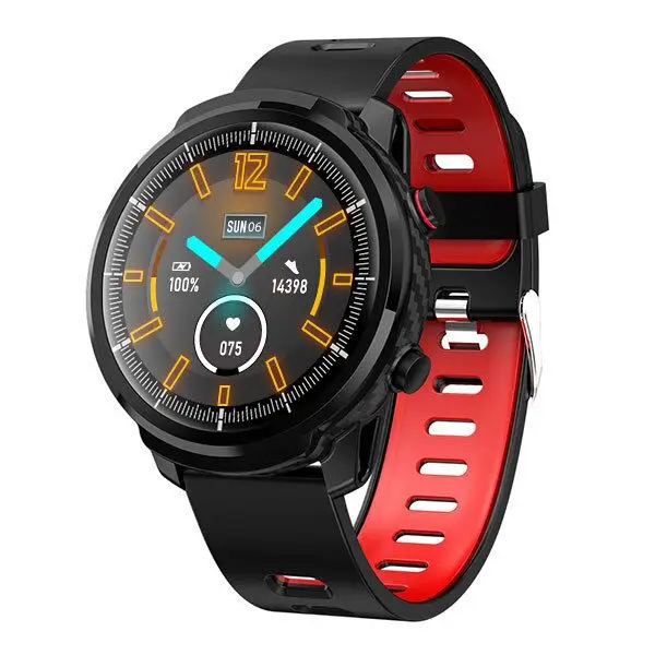 silicone strap red Новинка, L3, полный сенсорный смарт-часы для мужчин и женщин, спортивный фитнес-трекер, монитор сердечного ритма, несколько видов спорта, умные часы для IOS, Android - Цвет: silicone strap red