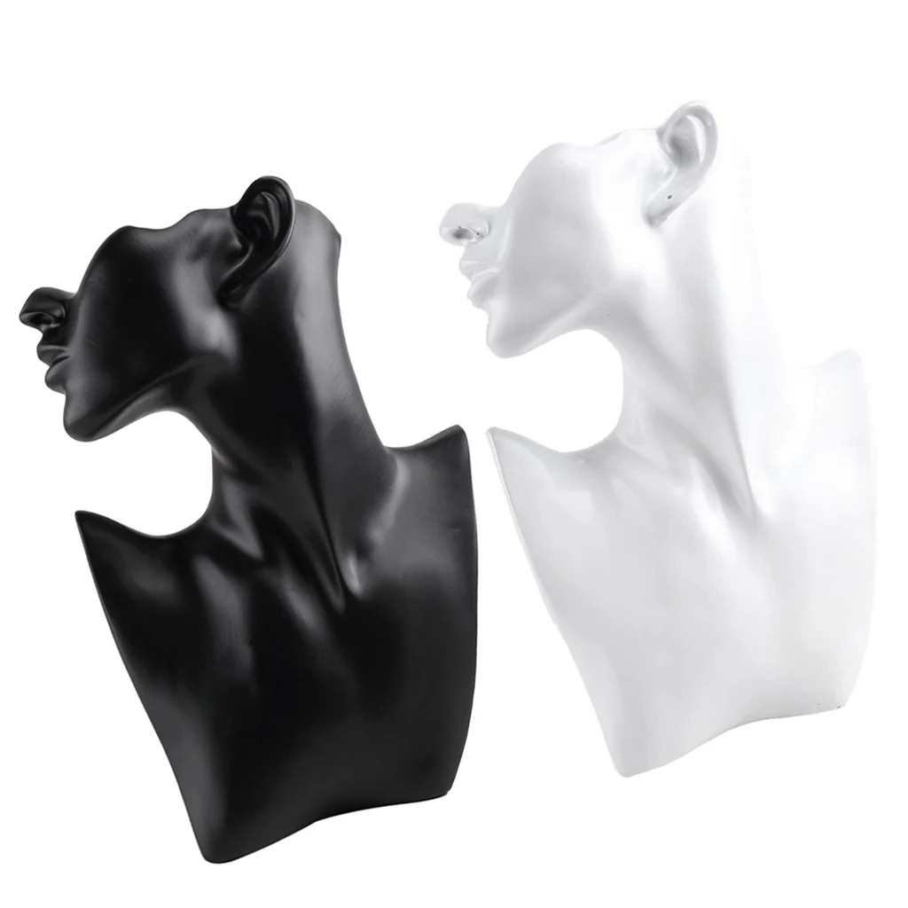 2 шт. женский манекен на голову из смолы обхват груди ювелирное ожерелье витрина